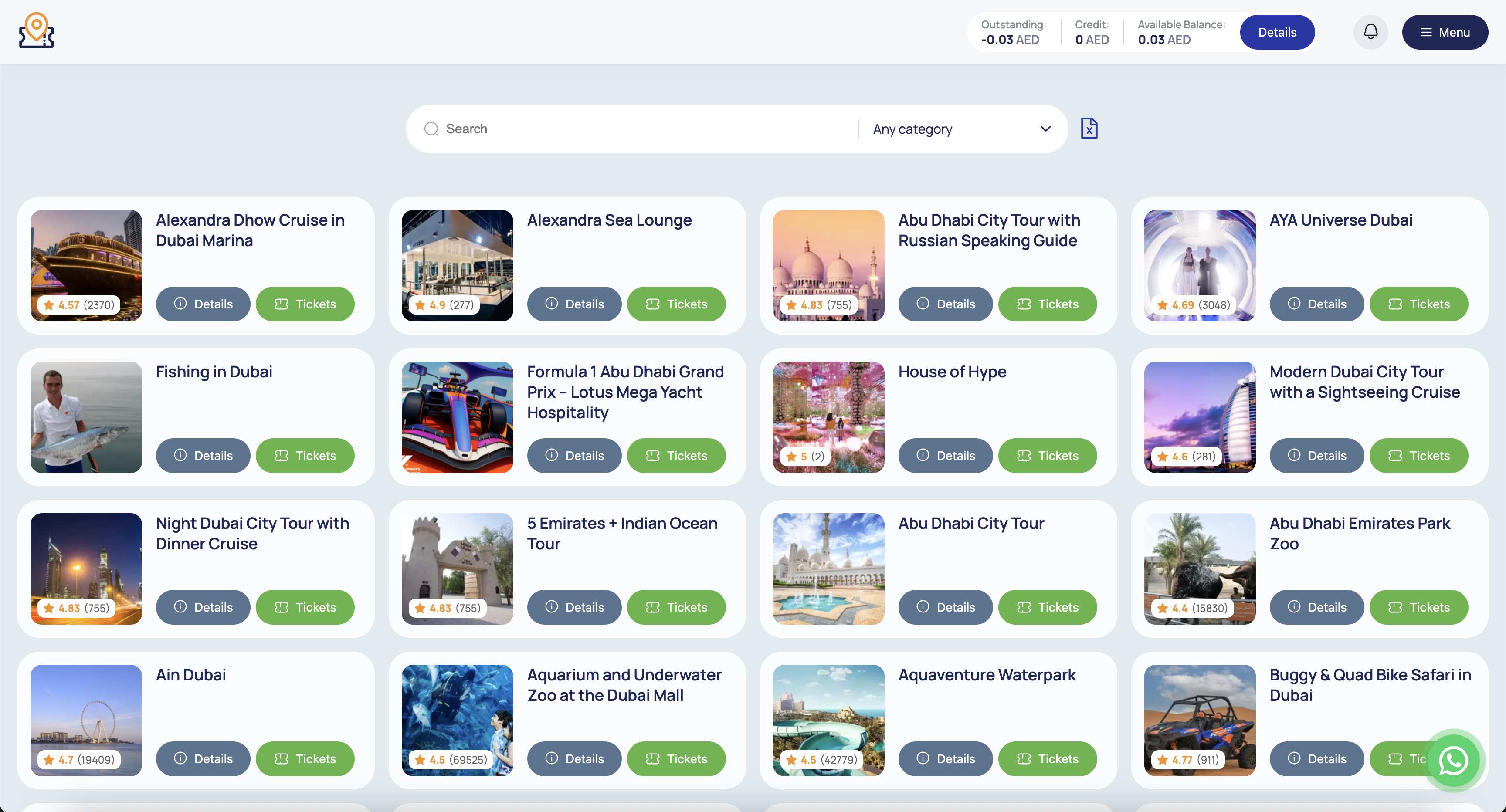 TravelDesk Marketplace Interface